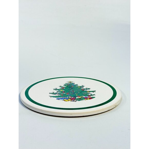 Trivet Hot Plate Christmas Tree Cuthbertson Porcelain Ceramic Holiday Decor - Picture 10 of 14